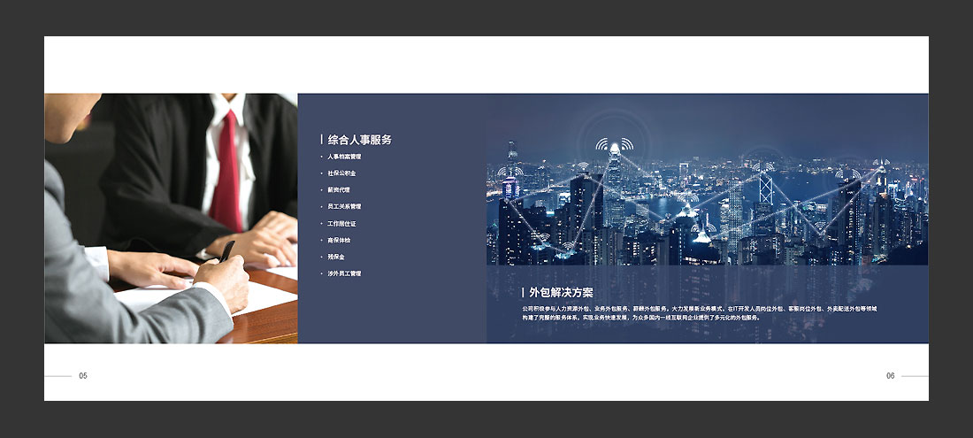 北京萬古人力資源公司宣傳冊(cè)，精裝畫冊(cè)設(shè)計(jì)-5