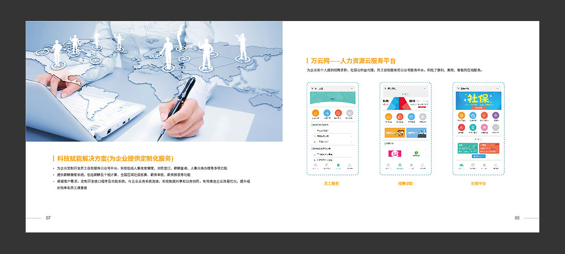 北京萬古人力資源公司宣傳冊(cè)，精裝畫冊(cè)設(shè)計(jì)-6